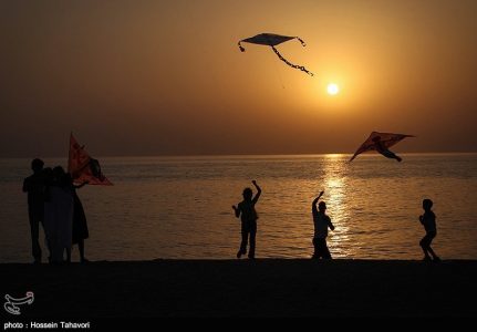Beautiful sunset over the National Persian Gulf Day