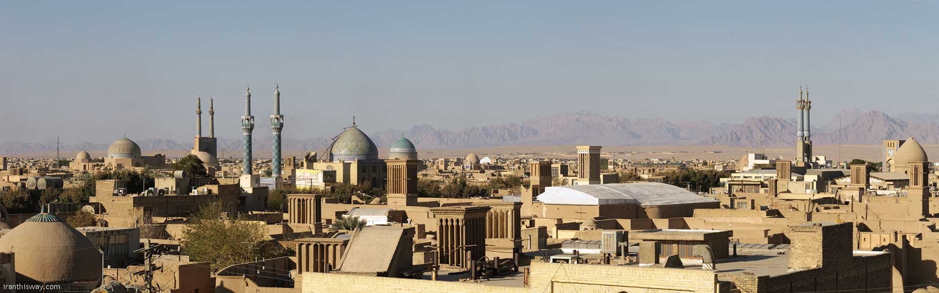 The capital of Yazd province has a unique Persian architecture. The historical city is nicknamed the city of wind catchers because of its ancient Persian wind catchers.