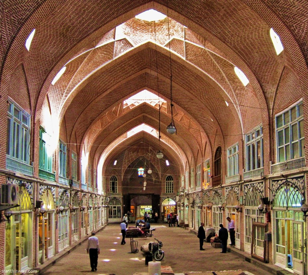 Shopping centers are mostly located in city center, including Grand Bazaar of Tabriz