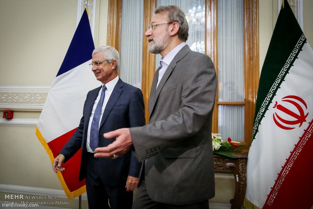 Iran’s Parliament speaker has received President of French National Assembly.