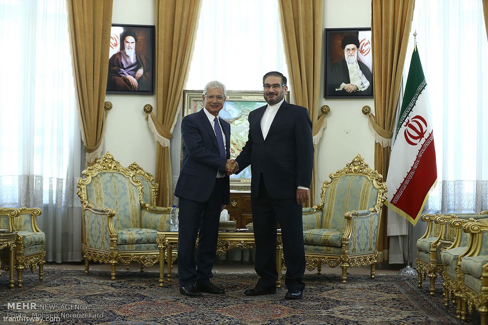 Iran's Secretary of Supreme National Security Council (SNSC) Ali Shamkhani received the visiting President of French National Assembly Claude Bartolone on Tuesday in Tehran.