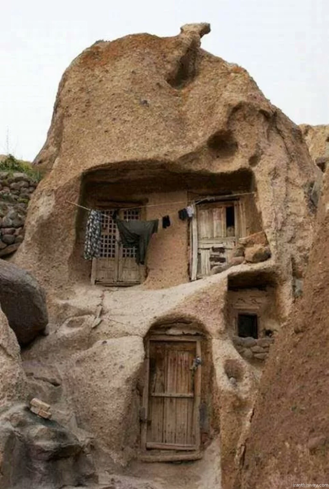 The historic Kandovan village located in northwest Iran is filled with scenic troglodyte homes in the shape of stony ice-cream cones which are still inhabited.