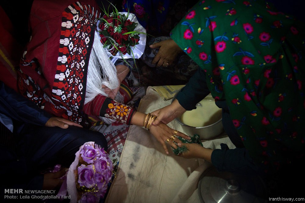 Photo: Turkmen traditional wedding in a village