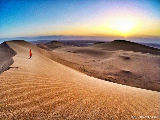 Sunset in the Maranjab desert