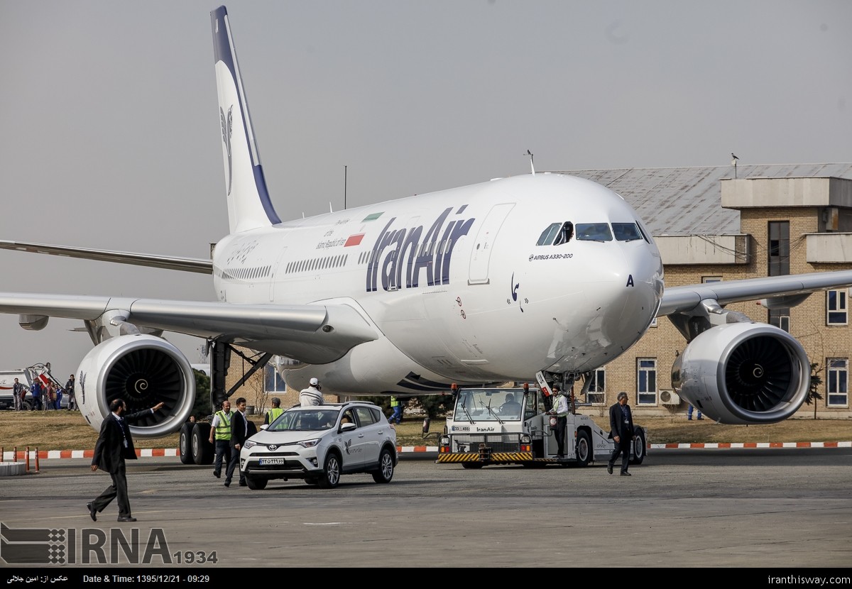 An Airbus A330 aircraft arrived in Tehran on Saturday, the second of 200 Western-built passenger jets ordered by the national carrier Iran Air following the lifting of sanctions.