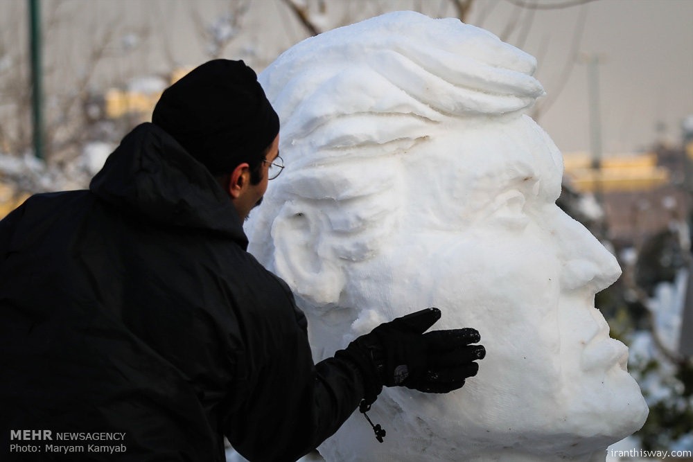 Photo: Trump in snowman festival in Tehran