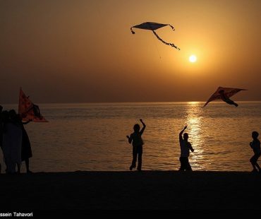 Beautiful sunset over the National Persian Gulf Day