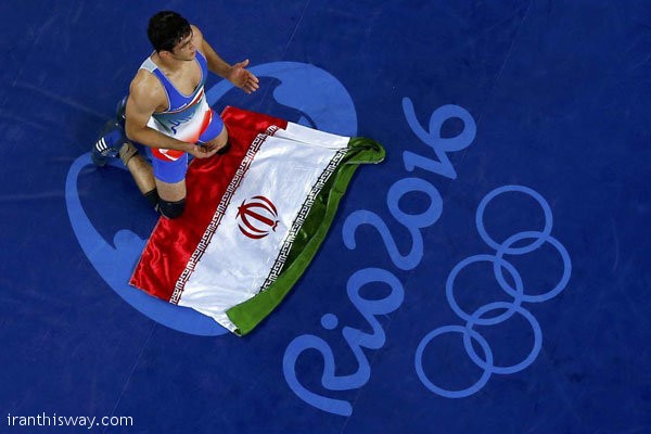 Yazdani Iranian freestyle wrestler wins gold medal in Rio 2016/ Photo+Video