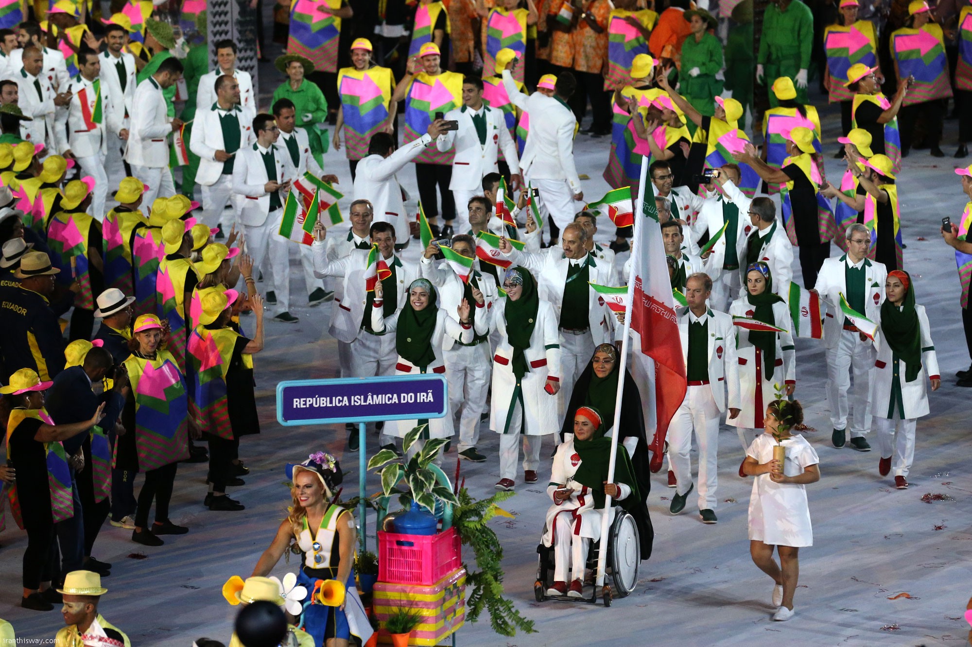 Flag bearer archer leads Iran into Rio Olympics