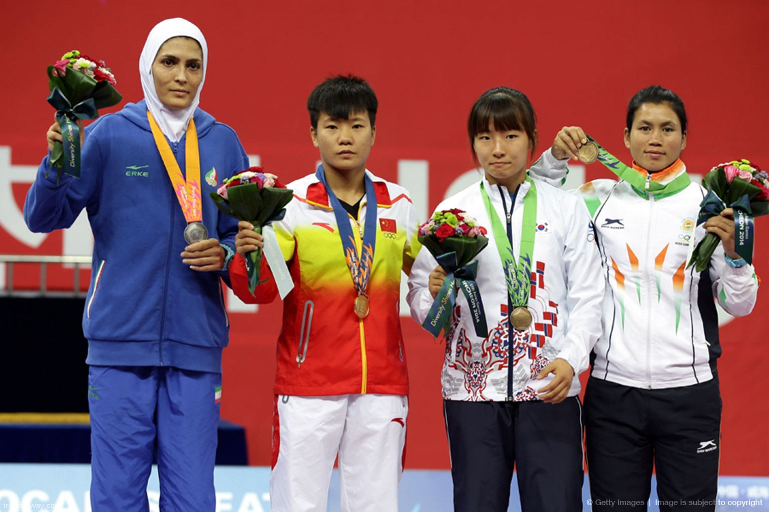 Iran’s girl wins gold medal in Asian Wushu championship