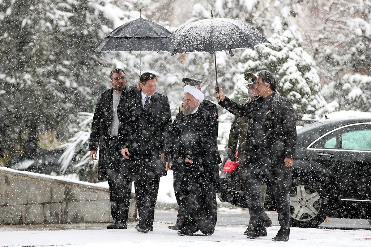 VIDEO+Photo: President Rouhani welcomes Slovenian counterpart