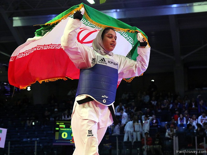 Photo: Iranian girls champion of 2016 world junior taekwondo Championship