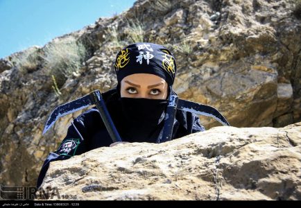 Photo: Iranian Ninja women training in Lorestan province