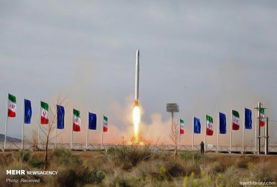 Iran’s puts first military satellite into orbit